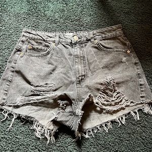 Black Jean Shorts